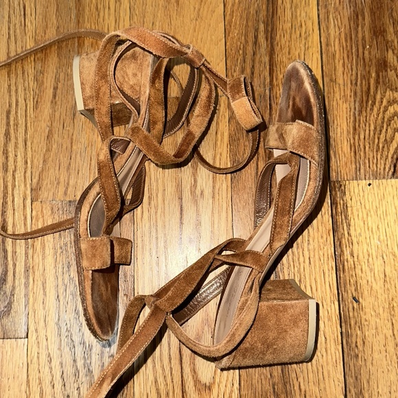 Gianvito Rossi Janis 60 lcae-up sandals with block heel - brown - Picture 5 of 7